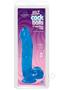 Jelly Jewels Dildo With Balls 6in - Blue